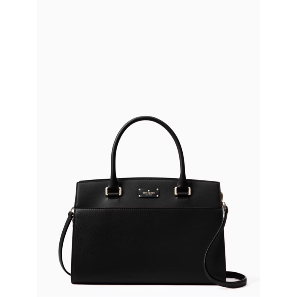 kate spade black leather handbag purse bag